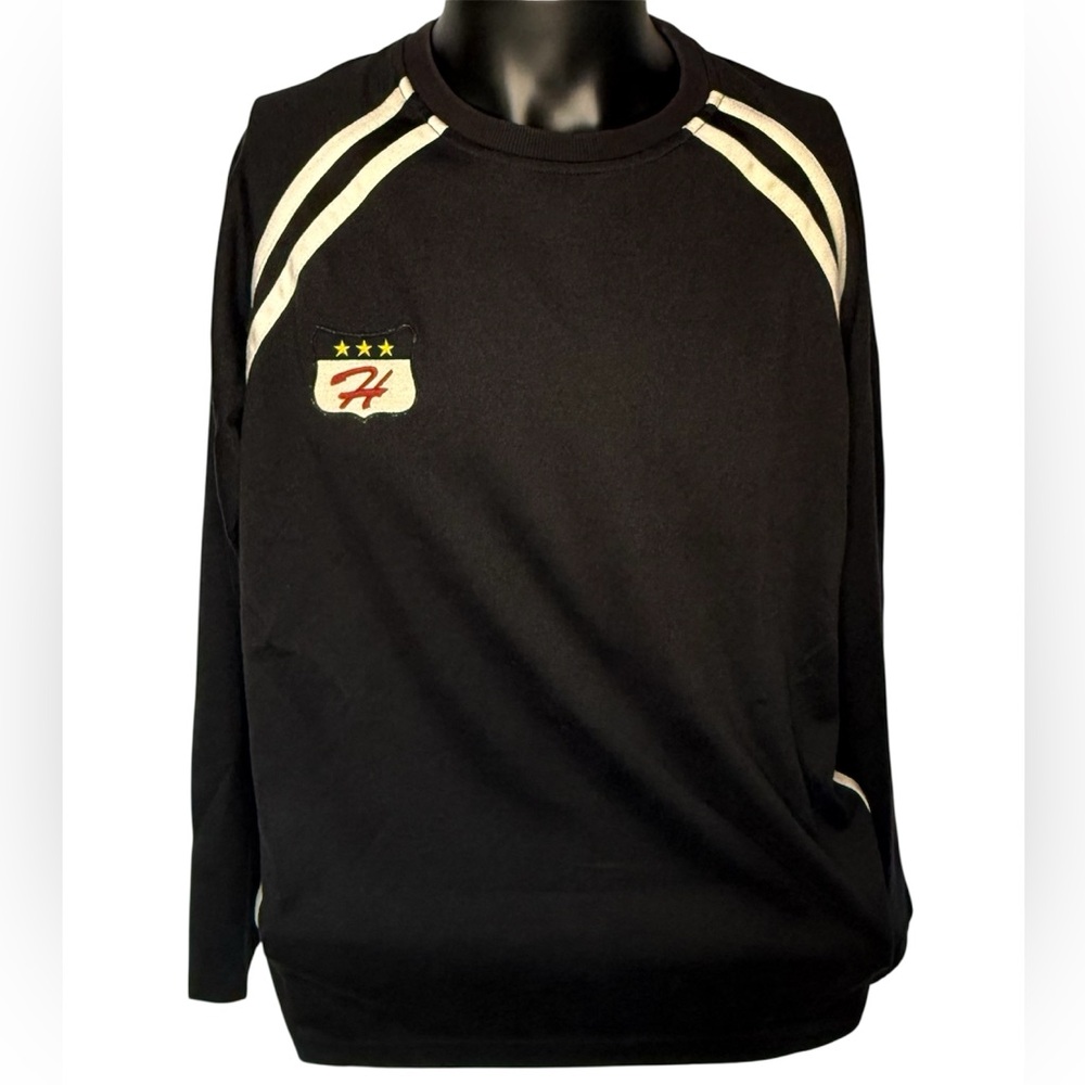 Vintage Y2K Tommy Jeans Striped Long Sleeve Shirt Black Men’s Size Large